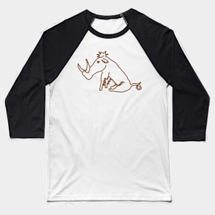 Little Sepia Warthog Baseball T-Shirt